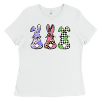 White Easter bunnies Ladies Tee - CowGirlArtShop