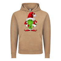 Vintage Coffee green christmas gnomes Vintage Hoodie - FaDigitalArtStudio