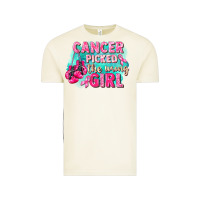 Vintage Arctic Cancer picked the wrong girl Breast Cancer Vintage Tee - FaDigitalArtStudio