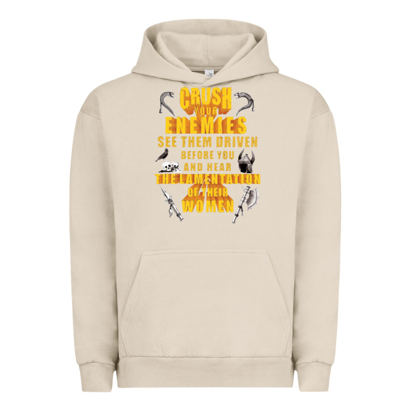 Crushs Your Enemies Merch Urban Hoodie by baoMotion | Teevron