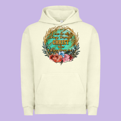 I Can Do All Things Through Christ Who Strenghtens Me Urban Hoodie Designed By Jahusdesignshop