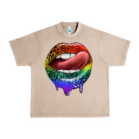 French Oak rainbow lips pride Urban Heavy Tee - FaDigitalArtStudio