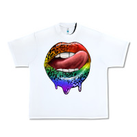 White rainbow lips pride Urban Heavy Tee - FaDigitalArtStudio