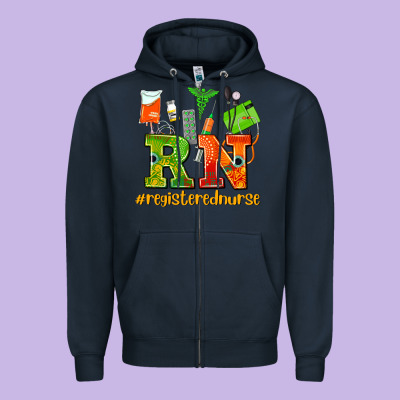 Registered Nurse Juneteenth Zipper Hoodie Designed By Adodesignshop