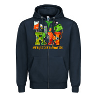 Navy registered nurse juneteenth Zipper Hoodie - AdoDesignShop