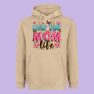 Livin' That Mom Life Heavyweight Hoodie Designed By Jahusdesignshop