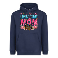 Navy livin' that mom life Heavyweight Hoodie - JahusDesignShop