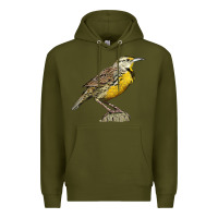 Army Green Western Meadowlark Premium Hoodie - LillyAllenDesigns