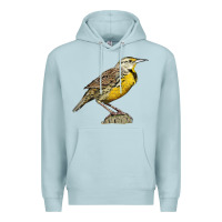 Blue Mist Western Meadowlark Premium Hoodie - LillyAllenDesigns