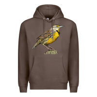 Coffee Western Meadowlark Premium Hoodie - LillyAllenDesigns
