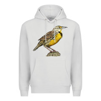 Dove Grey Western Meadowlark Premium Hoodie - LillyAllenDesigns