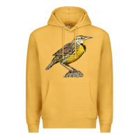 Mustard Western Meadowlark Premium Hoodie - LillyAllenDesigns