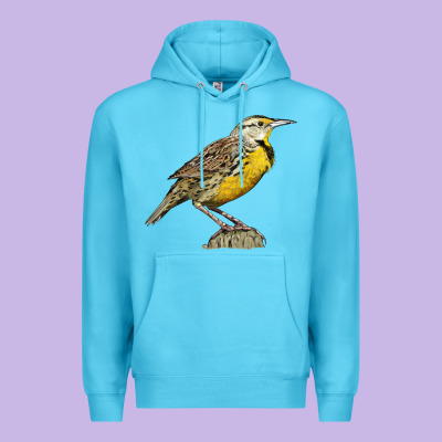 Western Meadowlark Premium Hoodie Designed By Lillyallendesigns