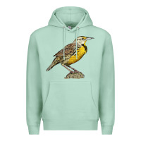 Seafoam Western Meadowlark Premium Hoodie - LillyAllenDesigns