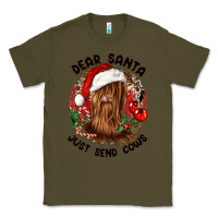 Army Green dear santa just send cows Classic Tee - CowGirlArtShop