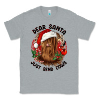 Heather Grey dear santa just send cows Classic Tee - CowGirlArtShop