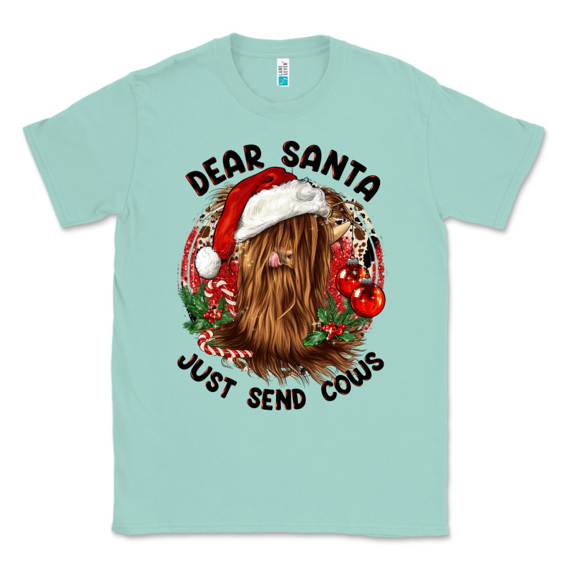 Dear Santa Just Send Cows Classic Tee by CowGirlArtShop | Teevron