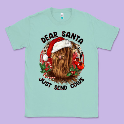 Dear Santa Just Send Cows Classic Tee Designed By Cowgirlartshop