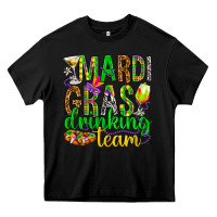 Black Mardi Gras drinking team Heavy Core Tee - HowdyJamesFarm