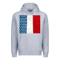 Heather Grey custom text american flag(used font 'doctrin Premium Hoodie - Jasminsmagicworld