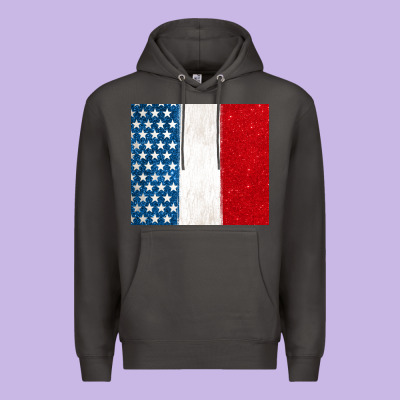 Custom Text American Flag(used Font 'doctrin Premium Hoodie Designed By Jasminsmagicworld