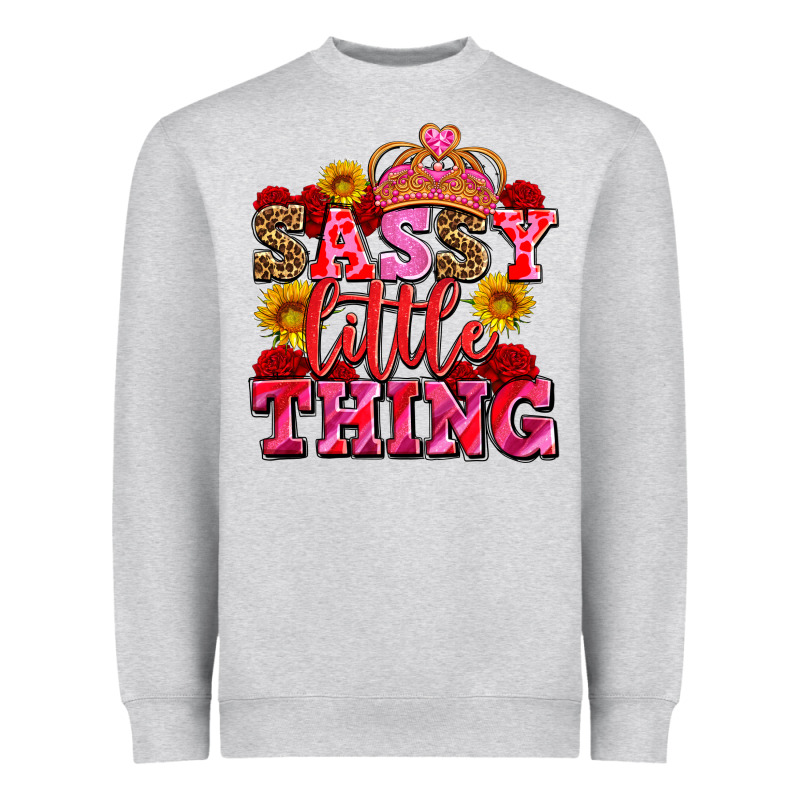 Sassy Little Thing With Crown Heavyweight Sweatshirt by AdoDesignShop | Teevron