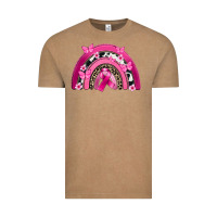 Vintage Coffee Breast Cancer rainbow Vintage Tee - FaDigitalArtStudio