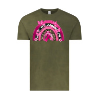 Vintage Olive Breast Cancer rainbow Vintage Tee - FaDigitalArtStudio