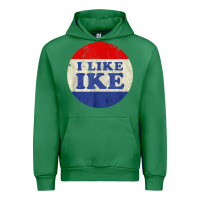 Emerald i like ike political button vintage distressed Urban Hoodie - baoMotion