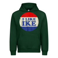Forest Green i like ike political button vintage distressed Urban Hoodie - baoMotion