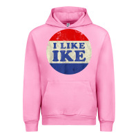 Fuchsia Pink i like ike political button vintage distressed Urban Hoodie - baoMotion