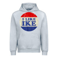 Heather Grey i like ike political button vintage distressed Urban Hoodie - baoMotion