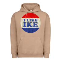 Pigment Burro i like ike political button vintage distressed Urban Hoodie - baoMotion