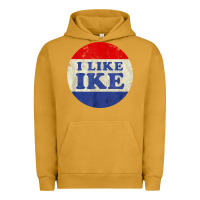 Pigment Peanut Butter i like ike political button vintage distressed Urban Hoodie - baoMotion