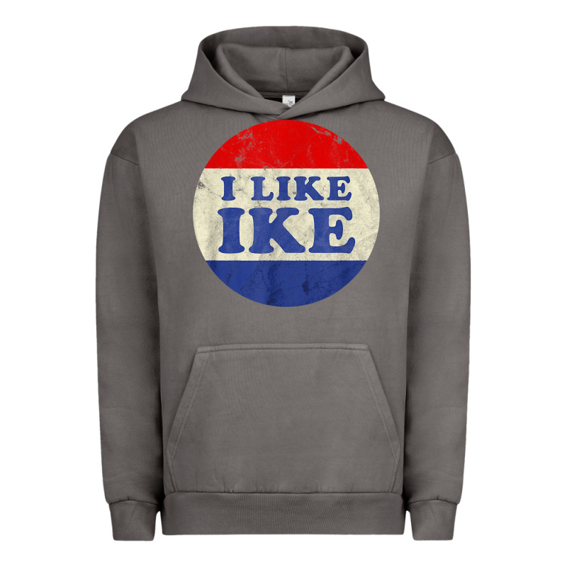I Like Ike Political Button Vintage Distressed Urban Hoodie by baoMotion | Teevron