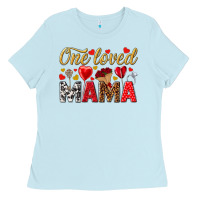 Baby Blue One loved mama valentines day Ladies Tee - HowdyJamesFarm