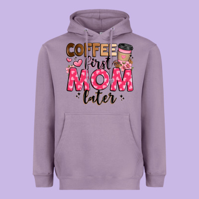 Coffee First Mom Later Heavyweight Hoodie Designed By Jahusdesignshop