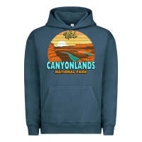 Pigment Midnight Navy Canyonlands Moab Utah National Park Nature Outdoor Lovers Urban Hoodie - baoMotion