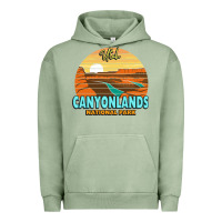 Pigment Oil Green Canyonlands Moab Utah National Park Nature Outdoor Lovers Urban Hoodie - baoMotion