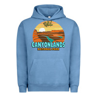 Pigment Pebble Blue Canyonlands Moab Utah National Park Nature Outdoor Lovers Urban Hoodie - baoMotion