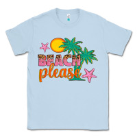 Dusty Blue beach please Classic Tee - Artiststas