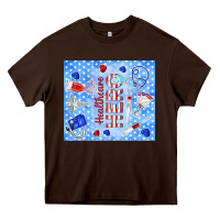 Chocolate Brown healthcare hero Heavy Core Tee - TumblerDesignByShophia