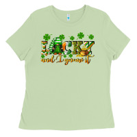 Matcha Lucky and i gnome it St. Patrick's Day Ladies Tee - CowGirlArtShop