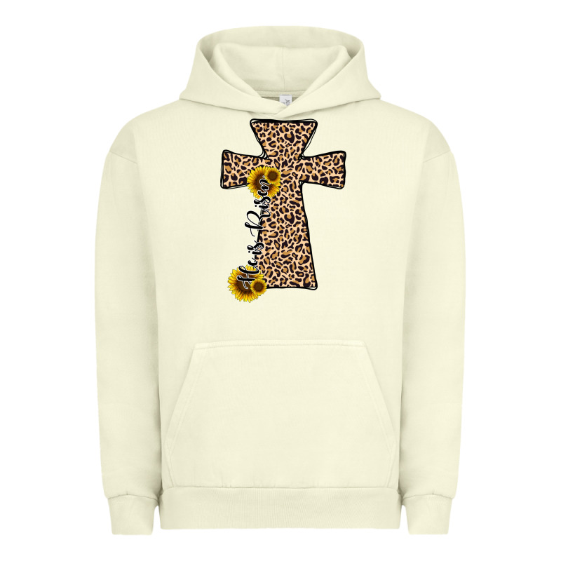He Is Risen Leopard Cross Urban Hoodie by JahusDesignShop | Teevron
