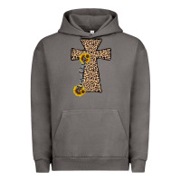 Pigment Tornado he is risen leopard cross Urban Hoodie - JahusDesignShop