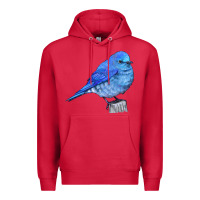 Cardinal Mountain Bluebird Premium Hoodie - LillyAllenDesigns