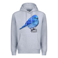 Heather Grey Mountain Bluebird Premium Hoodie - LillyAllenDesigns