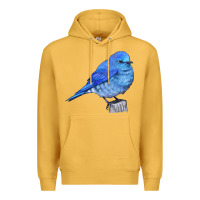 Mustard Mountain Bluebird Premium Hoodie - LillyAllenDesigns