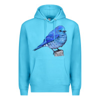 Ocean Blue Mountain Bluebird Premium Hoodie - LillyAllenDesigns