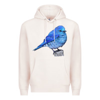 Pale Pink Mountain Bluebird Premium Hoodie - LillyAllenDesigns